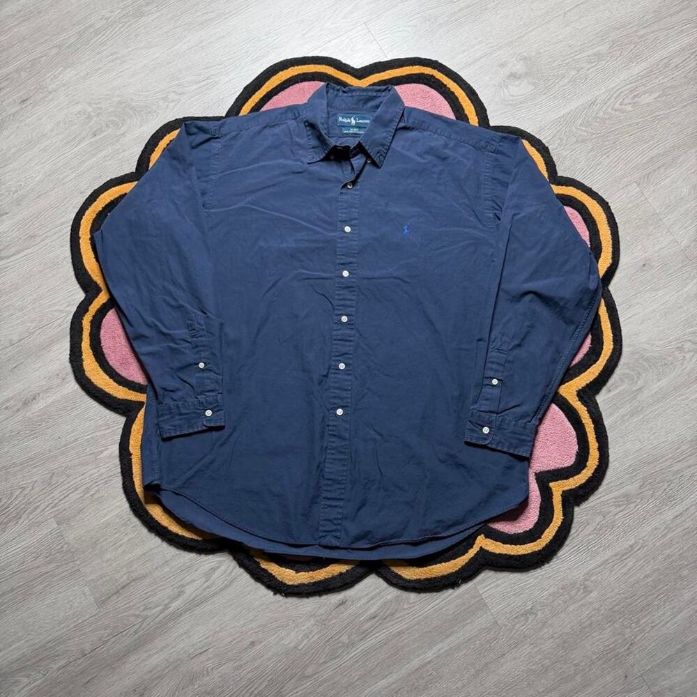 Vintage Y2K Polo Ralph Lauren Blake Fit Casual Button Up Shirt Size XL Blue